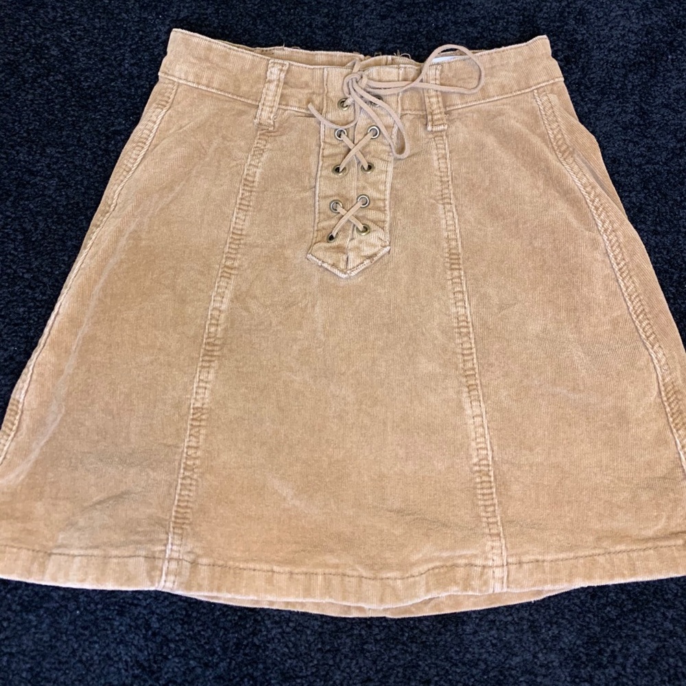 Brown mini skirt